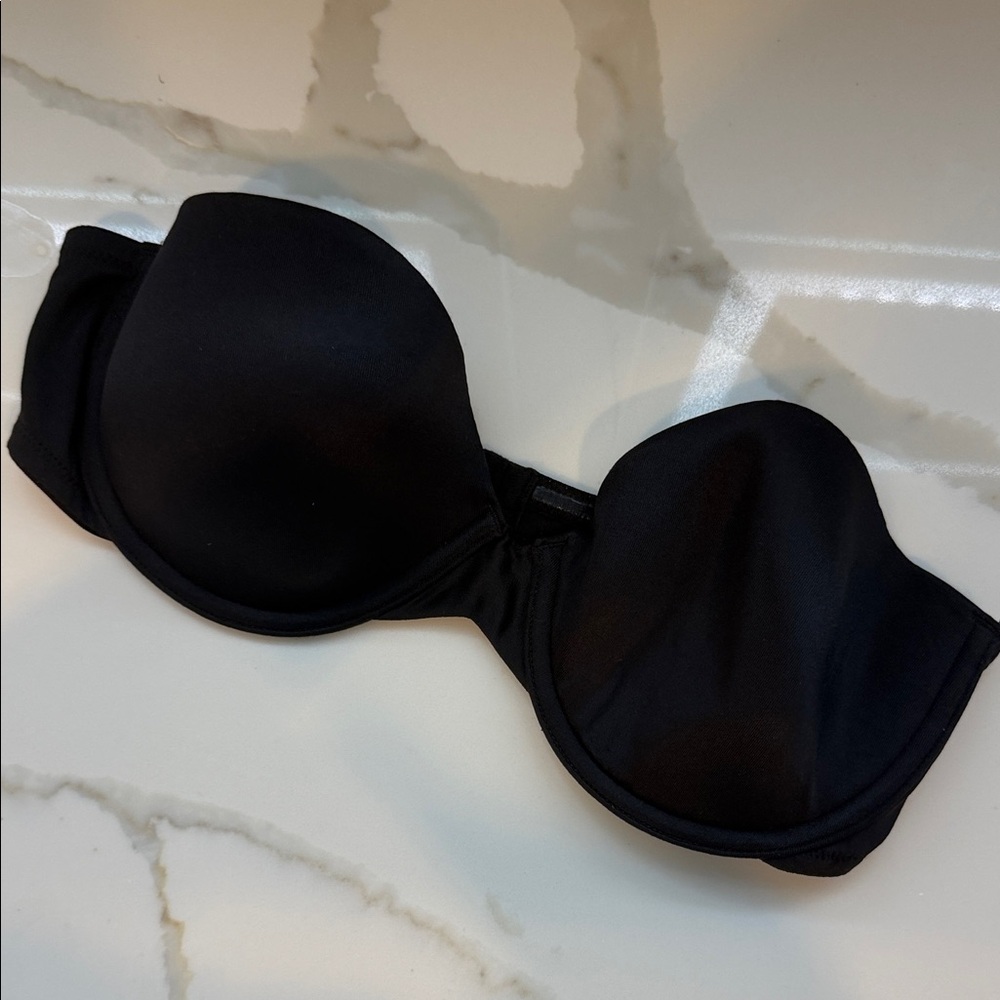 Vanity Fair Black Strapless Padded Bandeau Bra